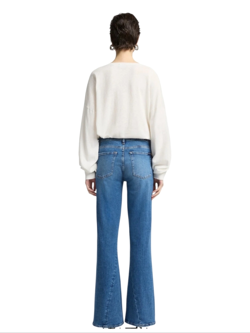7 For All Mankind Twisted Seam Dojo Jeans Italian Fabric Yuma Blue 10/30 NWT - Picture 4 of 15